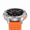 Smartwatch Męski Gravity GT24-4 na pasku gumowym w kolorze Srebrny/Pomarańczowy o szerokości 22mm