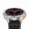 Smartwatch Męski Gravity GT24-4 na pasku gumowym w kolorze Srebrny/Pomarańczowy o szerokości 22mm