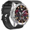Smartwatch Męski Gravity GT24-4 na pasku gumowym w kolorze Srebrny/Pomarańczowy o szerokości 22mm