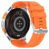 Smartwatch Męski Gravity GT24-4 na pasku gumowym w kolorze Srebrny/Pomarańczowy o szerokości 22mm