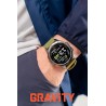 Smartwatch Męski Gravity GT24-5 na pasku gumowym w kolorze Czarny/Khaki o szerokości 22mm