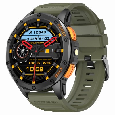 Smartwatch Męski Gravity GT24-5 na pasku gumowym w kolorze Czarny/Khaki o szerokości 22mm