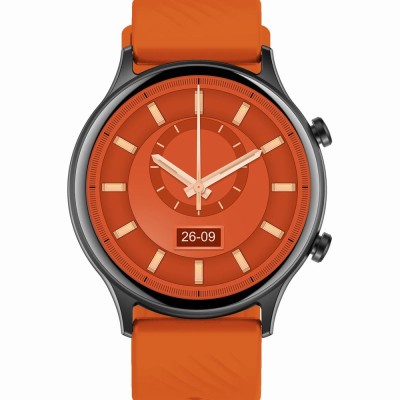 Smartwatch Męski Gravity GT19-2 na pasku gumowym w kolorze Czarny/Pomarańczowy o szerokości 22mm