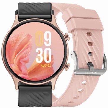Smartwatch Damski Gravity GT19-4 na pasku gumowym w kolorze Różowy/Różowy o szerokości 22mm