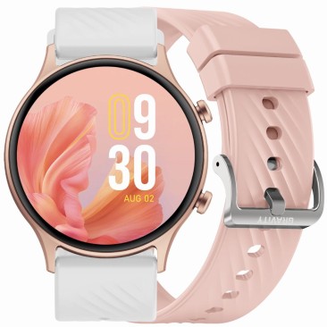 Smartwatch Damski Gravity GT19-5 na pasku gumowym w kolorze Różowy/Różowy o szerokości 22mm