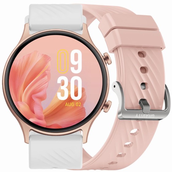 Smartwatch Damski Gravity GT19-5 na pasku gumowym w kolorze Różowy/Różowy o szerokości 22mm Smartwatch Damski Gravity GT19-5 na pasku gumowym w kolorze Różowy/Różowy o szerokości 22mm