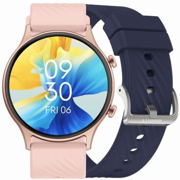 Smartwatch Damski Gravity GT19-6 na pasku gumowym w kolorze Różowy/Granatowy o szerokości 22mm