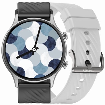 Smartwatch Damski Gravity GT19-7 na pasku gumowym w kolorze Srebrny/Biały o szerokości 22mm