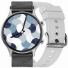 Smartwatch Damski Gravity GT19-7 na pasku gumowym w kolorze Srebrny/Biały o szerokości 22mm