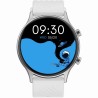 Smartwatch Damski Gravity GT19-7 na pasku gumowym w kolorze Srebrny/Biały o szerokości 22mm