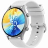Smartwatch Damski Gravity GT19-7 na pasku gumowym w kolorze Srebrny/Biały o szerokości 22mm