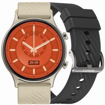 Smartwatch Damski Gravity GT19-8 na pasku gumowym w kolorze Złoty/Złoty o szerokości 22mm