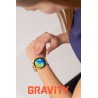 Smartwatch Damski Gravity GT19-8 na pasku gumowym w kolorze Złoty/Złoty o szerokości 22mm