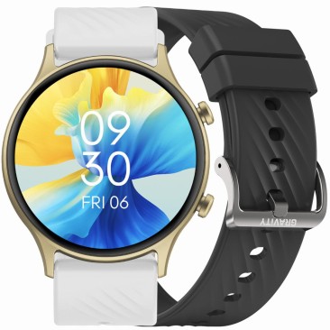 Smartwatch Damski Gravity GT19-9 na pasku gumowym w kolorze Stare Złoto/Biały o szerokości 22mm