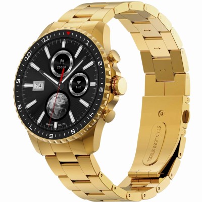 Smartwatch Męski Gravity GT16-1 na bransolecie stalowej w kolorze Złoty/Złoty o szerokości 22mm