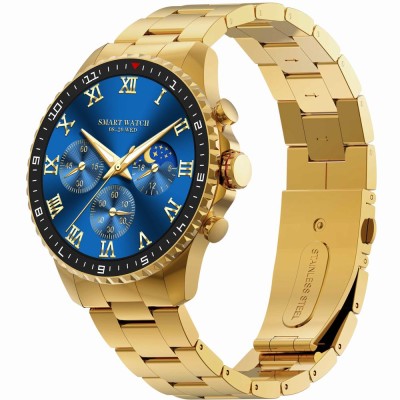 Smartwatch Męski Gravity GT16-1 na bransolecie stalowej w kolorze Złoty/Złoty o szerokości 22mm