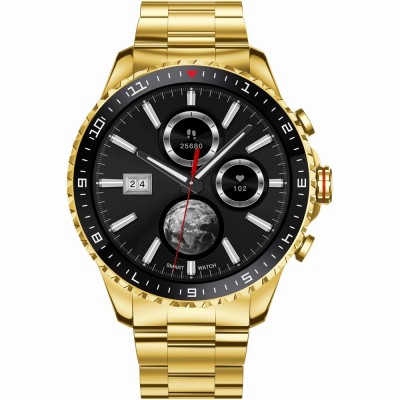 Smartwatch Męski Gravity GT16-1 na bransolecie stalowej w kolorze Złoty/Złoty o szerokości 22mm