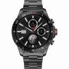 Smartwatch Męski Gravity GT16-2 na bransolecie stalowej w kolorze Czarny/Czarny o szerokości 22mm