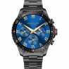 Smartwatch Męski Gravity GT16-2 na bransolecie stalowej w kolorze Czarny/Czarny o szerokości 22mm