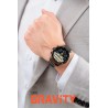 Smartwatch Męski Gravity GT16-2 na bransolecie stalowej w kolorze Czarny/Czarny o szerokości 22mm