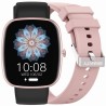 Smartwatch Damski Gravity GT18-1 na pasku gumowym w kolorze Różowy/Różowy o szerokości 22mm