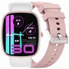 Smartwatch Damski Gravity GT18-2 na pasku gumowym w kolorze Różowy/Biały o szerokości 22mm