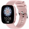 Smartwatch Damski Gravity GT18-2 na pasku gumowym w kolorze Różowy/Biały o szerokości 22mm