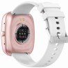 Smartwatch Damski Gravity GT18-2 na pasku gumowym w kolorze Różowy/Biały o szerokości 22mm