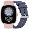 Smartwatch Damski Gravity GT18-3 na pasku gumowym w kolorze Różowy/Granatowy o szerokości 22mm