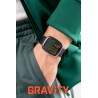 Smartwatch Męski Gravity GT18-4 na pasku gumowym w kolorze Srebrny/Czarny o szerokości 22mm