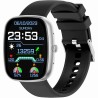 Smartwatch Męski Gravity GT18-4 na pasku gumowym w kolorze Srebrny/Czarny o szerokości 22mm