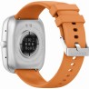 Smartwatch Męski Gravity GT18-4 na pasku gumowym w kolorze Srebrny/Czarny o szerokości 22mm