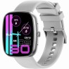 Smartwatch Damski Gravity GT18-5 na pasku gumowym w kolorze Srebrny/Szary o szerokości 22mm