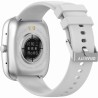Smartwatch Damski Gravity GT18-5 na pasku gumowym w kolorze Srebrny/Szary o szerokości 22mm