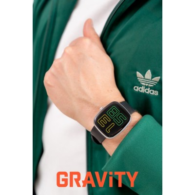 Smartwatch Damski Gravity GT18-5 na pasku gumowym w kolorze Srebrny/Szary o szerokości 22mm