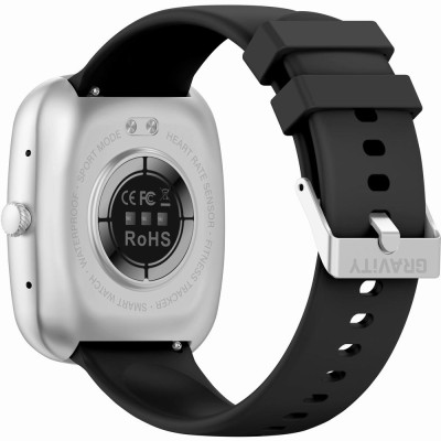 Smartwatch Męski Gravity GT18-6 na pasku gumowym w kolorze Srebrny/Granatowy o szerokości 22mm