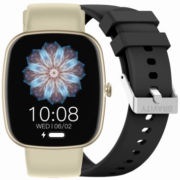 Smartwatch Damski Gravity GT18-7 na pasku gumowym w kolorze Złoty/Złoty o szerokości 22mm