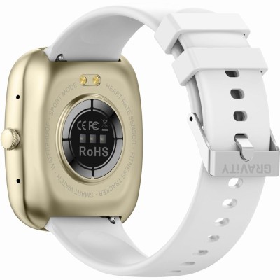 Smartwatch Damski Gravity GT18-8 na pasku gumowym w kolorze Złoty/Złoty o szerokości 22mm