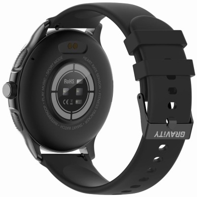 Smartwatch Damski Gravity GT12-1 na bransolecie mesh w kolorze Czarny/Czarny o szerokości 22mm