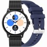 Smartwatch Damski Gravity GT12-2 na bransolecie mesh w kolorze Czarny/Czarny o szerokości 22mm