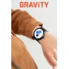 Smartwatch Damski Gravity GT12-2 na bransolecie mesh w kolorze Czarny/Czarny o szerokości 22mm