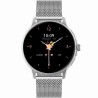 Smartwatch Damski Gravity GT12-6 na bransolecie mesh w kolorze Srebrny/Srebrny o szerokości 22mm