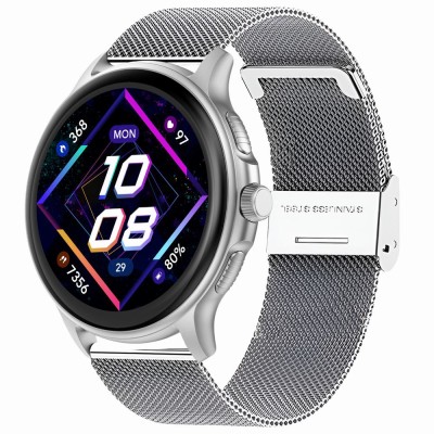 Smartwatch Damski Gravity GT12-7 na bransolecie mesh w kolorze Srebrny/Srebrny o szerokości 22mm