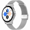 Smartwatch Damski Gravity GT12-7 na bransolecie mesh w kolorze Srebrny/Srebrny o szerokości 22mm