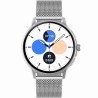 Smartwatch Damski Gravity GT12-7 na bransolecie mesh w kolorze Srebrny/Srebrny o szerokości 22mm