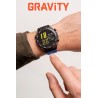 Smartwatch Męski Gravity GT13-5 na bransolecie stalowej w kolorze Czarny/Czarny o szerokości 26mm