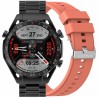 Smartwatch Męski Gravity GT13-6 na bransolecie stalowej w kolorze Czarny/Czarny o szerokości 26mm