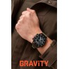 Smartwatch Męski Gravity GT13-7 na bransolecie stalowej w kolorze Czarny/Czarny o szerokości 26mm
