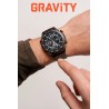 Smartwatch Męski Gravity GT13-7 na bransolecie stalowej w kolorze Czarny/Czarny o szerokości 26mm
