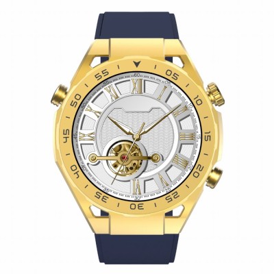 Smartwatch Męski Gravity GT13-8 na bransolecie stalowej w kolorze Złoty/Złoty o szerokości 26mm